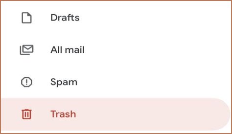 How do I empty email trash on Android?