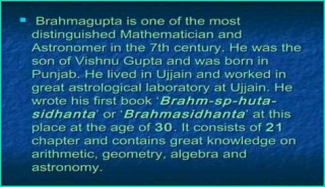 Who was Brahmagupta name his book and his discovery?